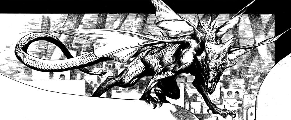 Giant Scaled Dragon illustration